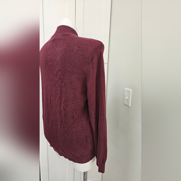 John Ashford Men's US Large Burgundy Sweater - Picture 3 of 5